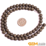 Matte Frost Pyrite Stone Beads 15 Inches Strand 6mm-12mm