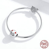 Family Forever Charm 925 Sterling Silver Beads for Charms Pan Bracelet