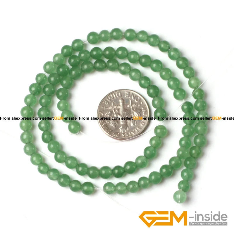 Green Aventurine Jade Beads for DIY Jewelry Making