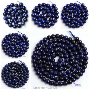 Natural Lapis Lazuli Stone Beads 15 Inch Bracelet Necklace Jewelry