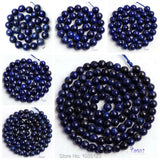 Natural Lapis Lazuli Stone Beads 15 Inch Bracelet Necklace Jewelry