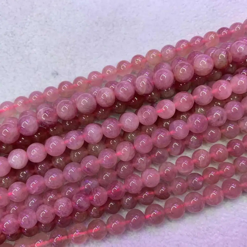 Natural Malagasy Rose Quartz Beads for Jewelry Making 15''