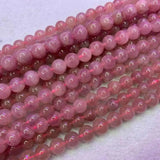 Natural Malagasy Rose Quartz Beads for Jewelry Making 15''