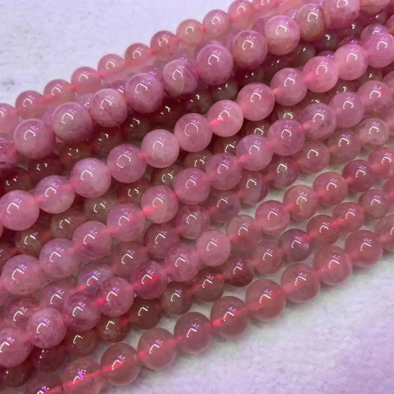 Natural Malagasy Roses Quartz Beads For Jewelry Making 15''