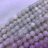 Round Natural Moonstone Beads For Jewelry Making Bracelets Women 15''