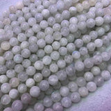 Round Natural Moonstone Beads For Jewelry Making Bracelets Women 15''