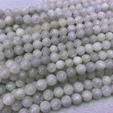 Round Natural Moonstone Beads For Jewelry Making Bracelets Women 15''