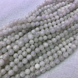 Round Natural Moonstone Beads For Jewelry Making Bracelets Women 15''