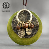 Bohemian Round Necklace Wood Chain Collier Femme 6*7cm
