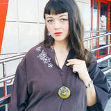 Bohemian Round Necklace Wood Chain Collier Femme 6*7cm