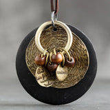Bohemian Round Necklace Wood Chain Collier Femme 6*7cm