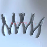 Round Nose & Nylon Flat Jaw Pliers Jewelry Wire Forming Stainless Steel