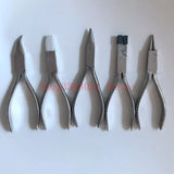 Round Nose & Nylon Flat Jaw Pliers Jewelry Wire Forming Stainless Steel