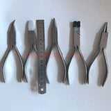 Round Nose & Nylon Flat Jaw Pliers Jewelry Wire Forming Stainless Steel