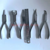 Round Nose & Nylon Flat Jaw Pliers Jewelry Wire Forming Stainless Steel