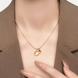 Opal Necklace for Women Girls Stainless Steel Charm Jewelry Gift