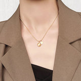 Opal Necklace for Women Girls Stainless Steel Charm Jewelry Gift