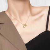 Opal Necklace for Women Girls Stainless Steel Charm Jewelry Gift