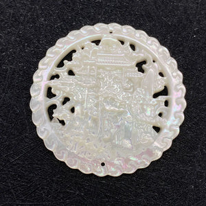 Openwork Carved Shell Pendants for DIY Jewelry Making