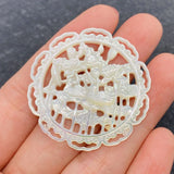 Openwork Carved Shell Pendants for DIY Jewelry Making