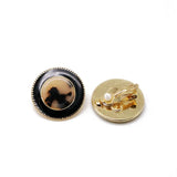 Round Pearl Enamel Clip Earrings for Women