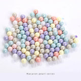 Round Pearls Beads 6/8/10mm Mixed Loose ABS Beads Balls for DIY Craft