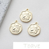 Round Pendant Angel Beaded Jewelry Set
