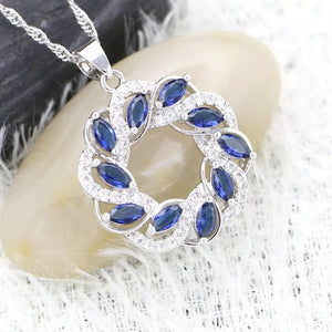 Crystal Pendant 925 Silver Necklace for Women