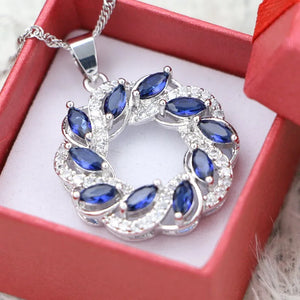 Crystal Pendant 925 Silver Necklace for Women