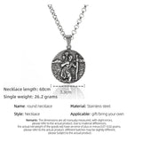 Round Pendant Necklace HipHop Street Personality Jewelry