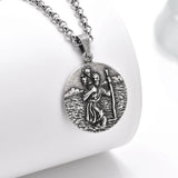 Round Pendant Necklace HipHop Street Personality Jewelry