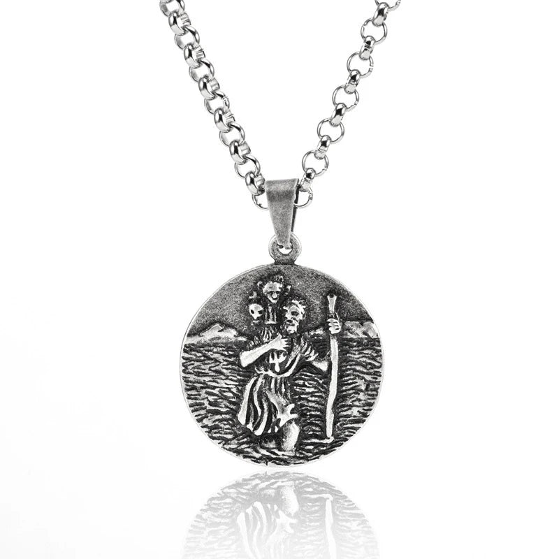 Round Pendant Necklace HipHop Street Personality Jewelry