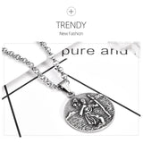 Round Pendant Necklace HipHop Street Personality Jewelry