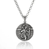 Round Pendant Necklace HipHop Street Personality Jewelry