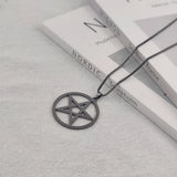 Men's Stainless Steel Star Pendant Necklace Box Chain Jewelry