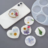 Round Phone Grip Epoxy Resin Mold Silicone Phone Socket Circle Resin Molds