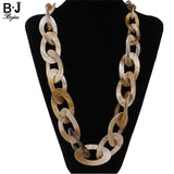 Round Plastic Link Long Acrylic Necklace NK1007