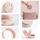 Portable Jewelry Organizer Wedding Gift Case Earrings Ring Studs Storage Box