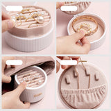 Portable Jewelry Organizer Wedding Gift Case Earrings Ring Studs Storage Box