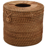 Rattan Tissue Box Holder for Bathroom, Home, Hotel and Office