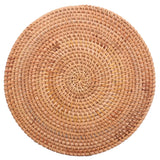 Rattan Woven Serving Tray with Handles for Coffee Table Decor