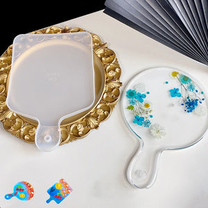 Rectangle Handle Tray Silicone Mold for DIY Resin Coaster Crafts