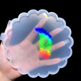 Holographic Cup Mat Silicone Mold Fancy Lace Coaster Epoxy Casting Mold
