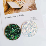 Green Resin Plastic Pendant Eardrop DIY Material 6pcs
