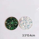 Green Resin Plastic Pendant Eardrop DIY Material 6pcs
