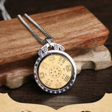Round Revolved Pendant Titanium Alloy Lucky Pendant Ba-Gua Pendant