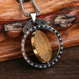 Round Revolved Pendant Titanium Alloy Lucky Pendant Ba-Gua Pendant