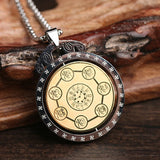 Round Revolved Pendant Titanium Alloy Lucky Pendant Ba-Gua Pendant