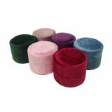 Round Ring Earrings Velvet Jewelry Box for Wedding Anniversary