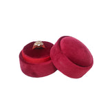 Round Ring Earrings Velvet Jewelry Box for Wedding Anniversary